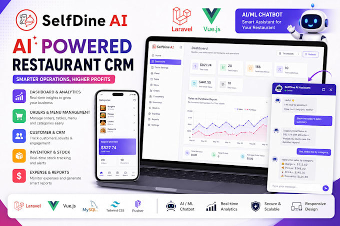 build custom laravel web app, CRM, saas or rest API with clean architecture