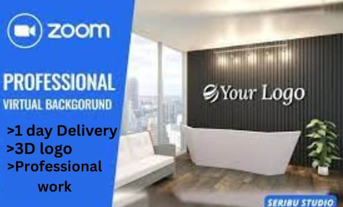 create unique 3d zoom virtual backgrounds with your logo
