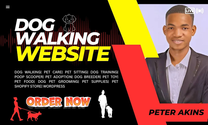 dog walking pet care website pet store pet sitting grooming dog trainer website