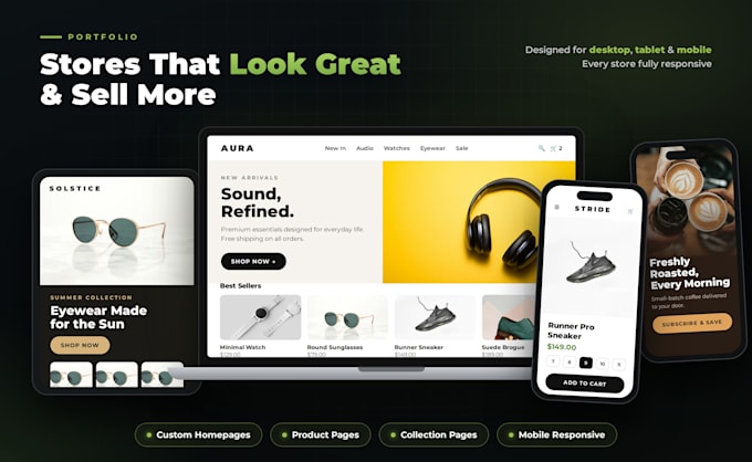 shopify ecommerce website development build shopify store design redesign