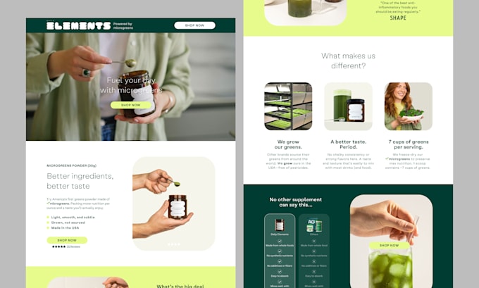 create a customized website design