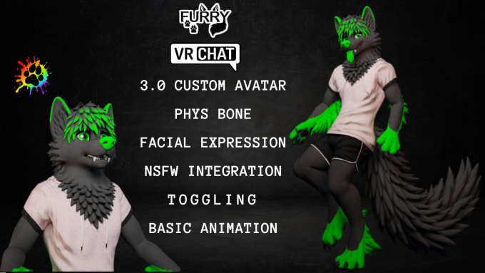 Create 3d Furry Vrchat Avatar Vtuber Model Furry Nsfw 3d Model By Diltavatar Fiverr 