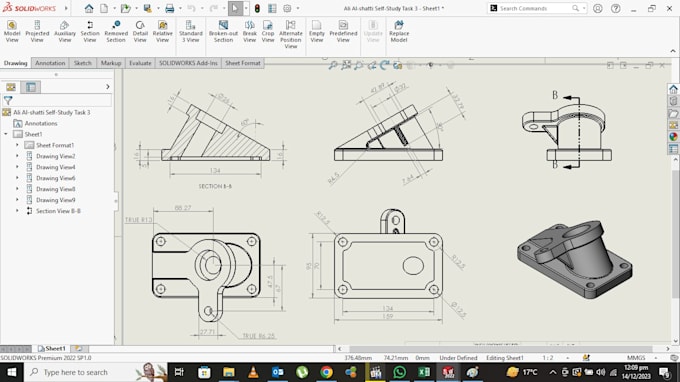 do 3d modeling and 2d drawing in solid works
