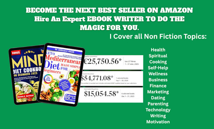 be your books and ebook ghostwriter, book writer and do book publishing