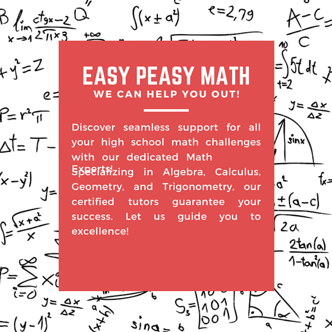 tutor you in math, statistics assignments and course