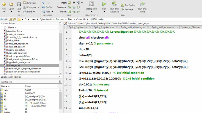 Convert complex equations into matlab codes by Ramzanali746 | Fiverr
