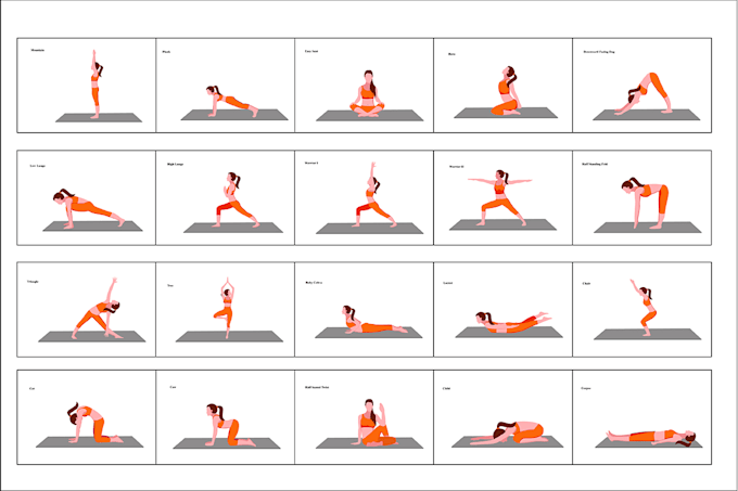 do workout fitness exercise gym personal training sport meditation illustration