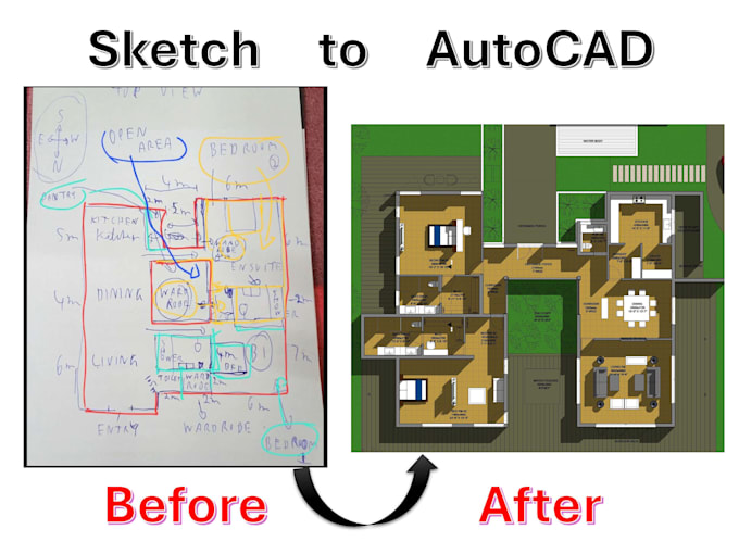 convert PDF to cad, draft blueprints, and provide autocad drafting services