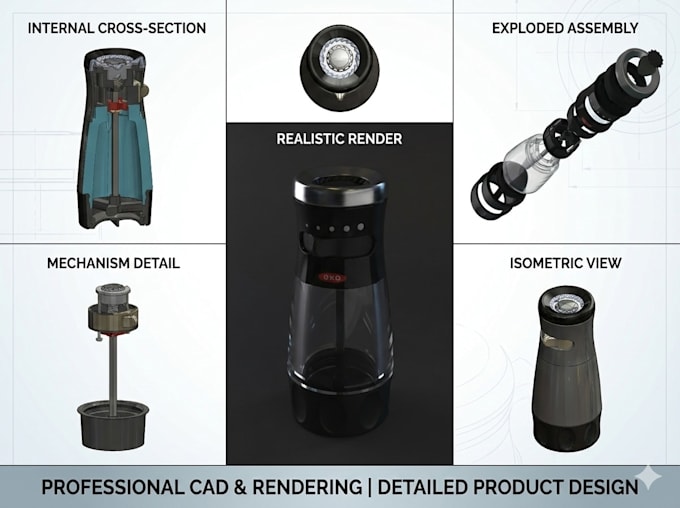 Design 2d and 3d models using solidworks by Mohamedlahrach1 | Fiverr