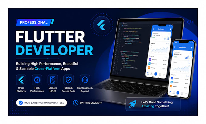 professional flutter developer for high quality android and ios mobile app