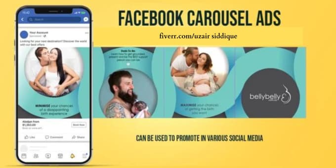 design creative facebook carousel ads