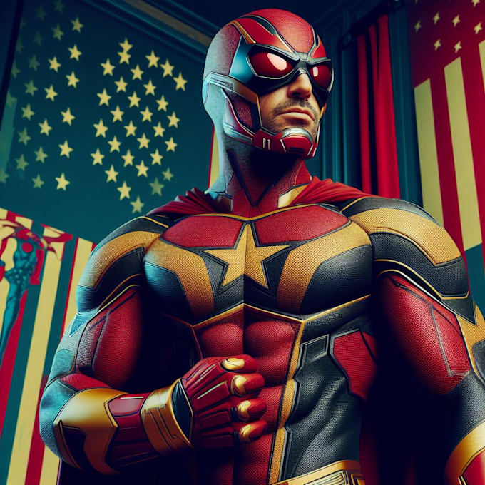 make dc marvel style superhero character for you