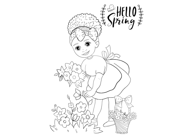 draw african american affirmation coloring book illustration