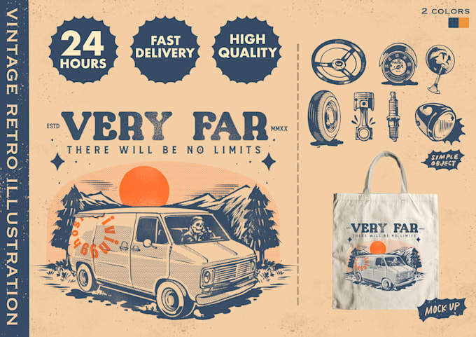 create retro style illustrations with vintage vibes