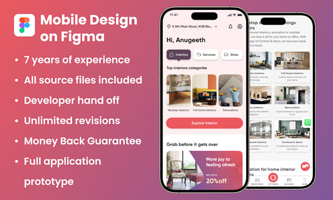 Prototype a complete mobile app ui ux in figma ready for development by ...