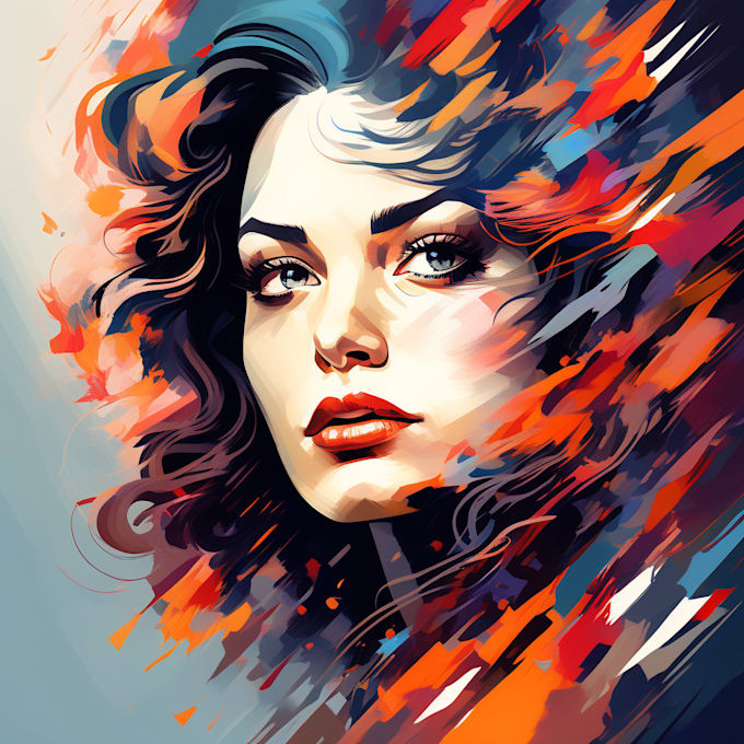 make anything into abstract art, portrait, illustration