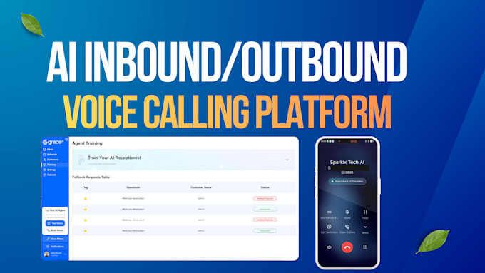 build ai agent, ai cold calling voice agent, ai saas website, ai receptionist