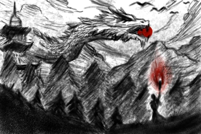 draw fantasy illustrations in sketchy style