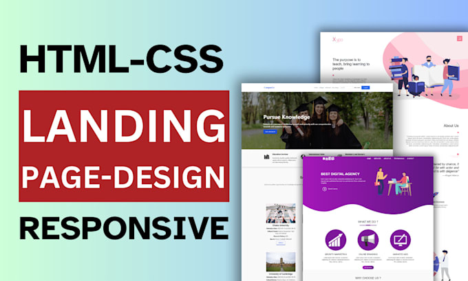 built an HTML CSS bootstrap tailwindcss website and HTML landing page
