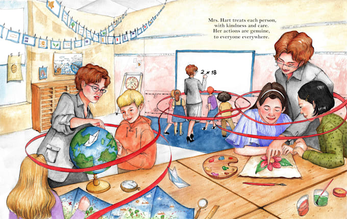 draw children story book illustrations