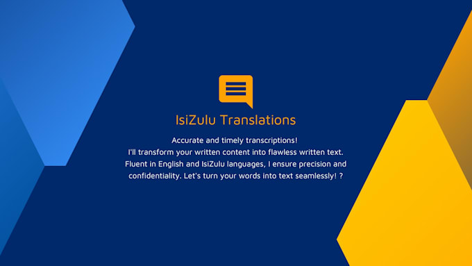 provide quality translation from english to isizulu