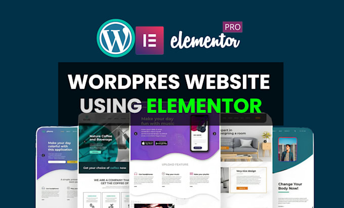 design wordpress website, landing page using elementor pro