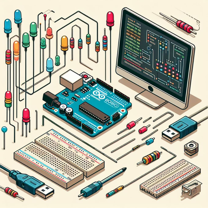 Program arduino microcontroller for robotics or automation projects