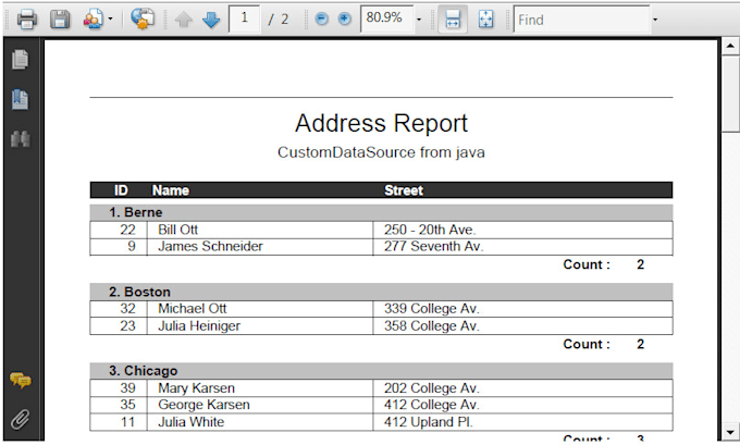 develop and customize jasper reports