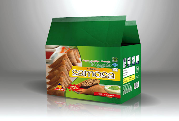 packaging food box design label pouch