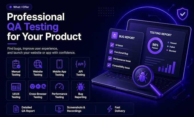 do software testing, website QA testing, manual QA, and automation testing