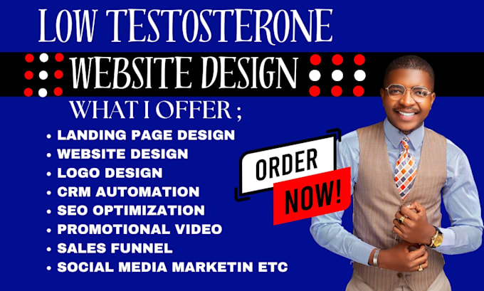 design hospital website low testosterone leads low testosterone landing page