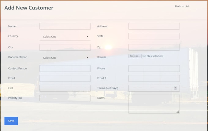 develop a logistics website for ocean freight business