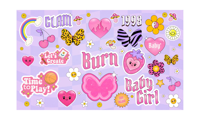 design clean badge, sticker, decal, die cut label, logo design