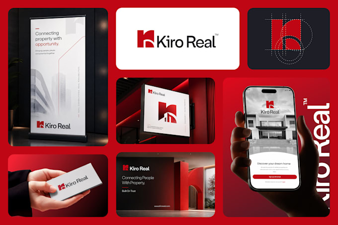 do custom modern business logo design and branding kit