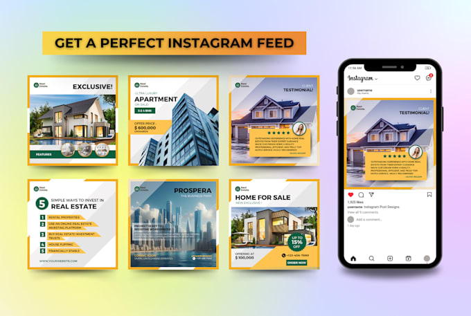design professional instagram posts and story content