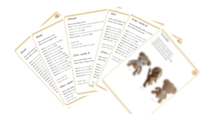 write crochet patterns of amigurumi toys with chart and picture