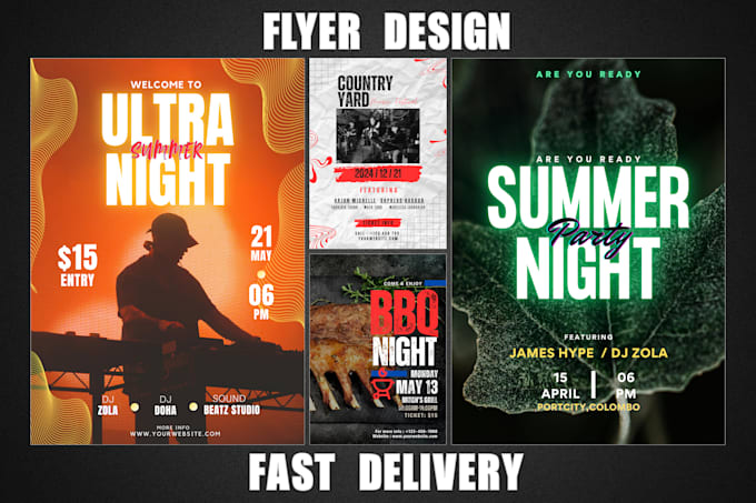 do flyer design, poster, brochure, and leaflet in 8hrs