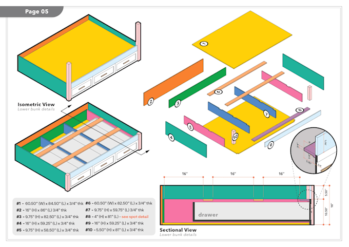 create cutting list for any cabinet or furniture piece