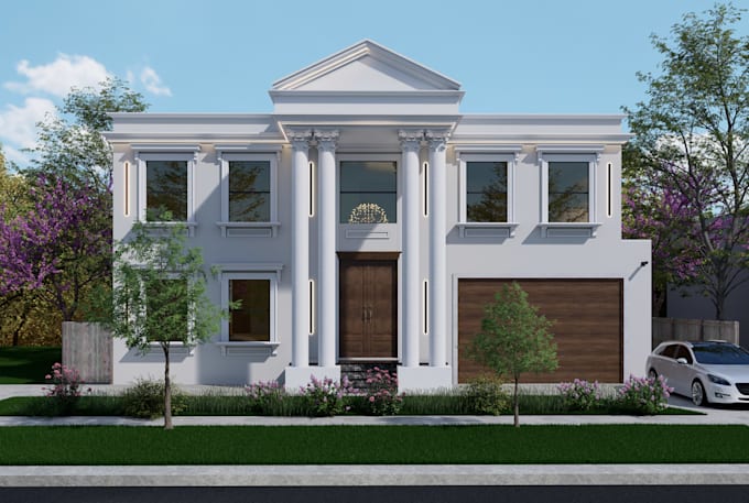 do 3d exterior design, 3d modeling and rendering