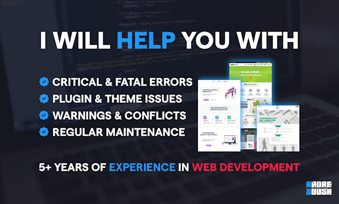 fix wordpress website bugs, issues, problems or errors