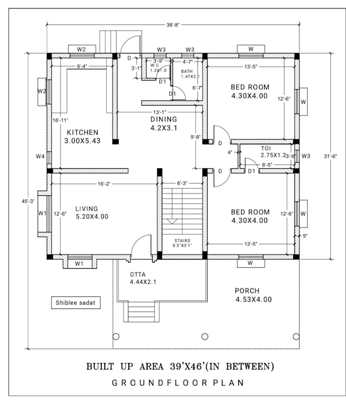 Redraw architecture drawing and 2d floor plan in autocad by ...