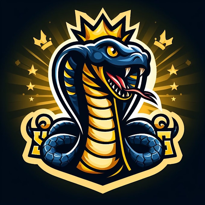 make modern king cobra snake mascot logo design