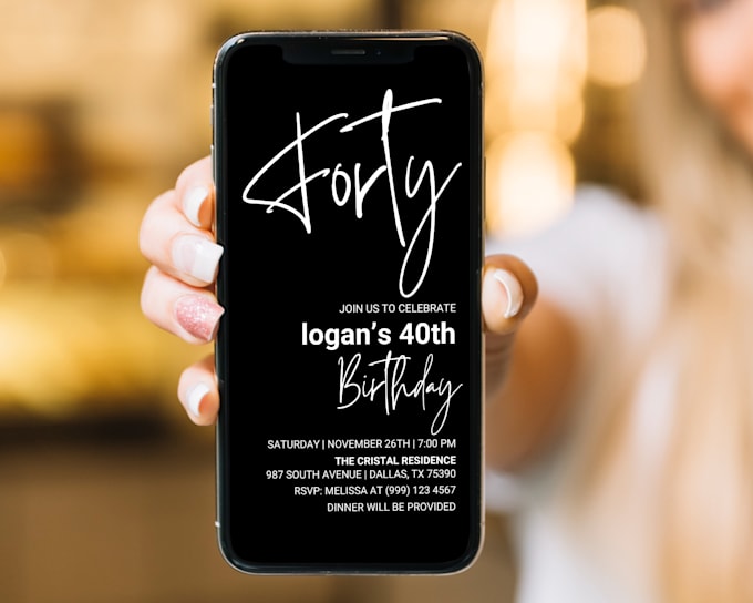 design electronic party invite mobile phone text invitation