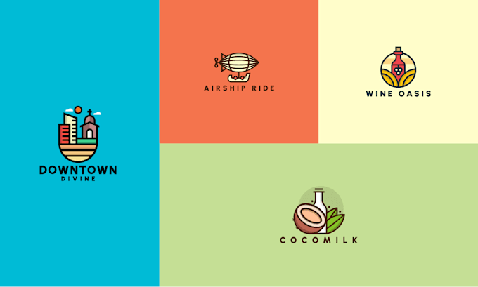 do clean premium line art logo design