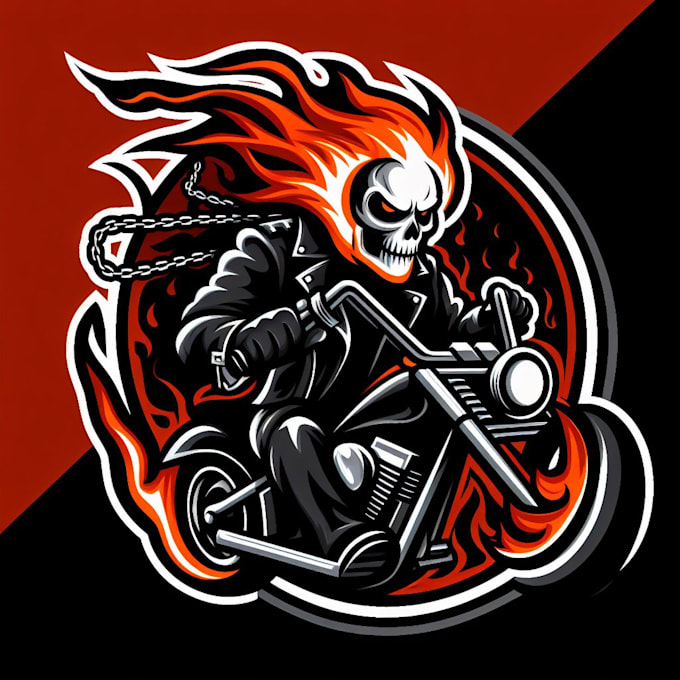 design outstanding  ghost rider logo with express delivery