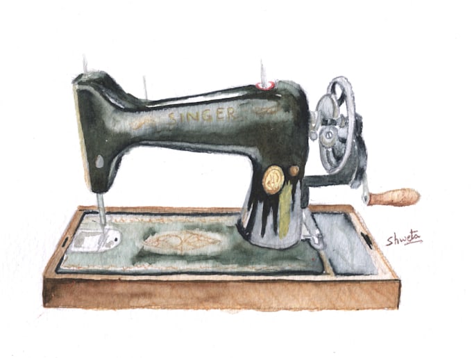 hand paint an illustration in watercolor