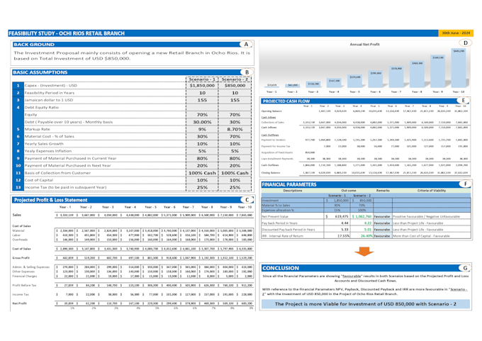 prepare customized financial feasibility study