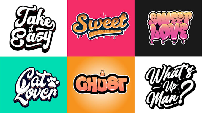 do hand lettering typography logo and creative custom t shirt design