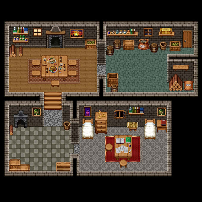 create for you the best pixel art  tileset
