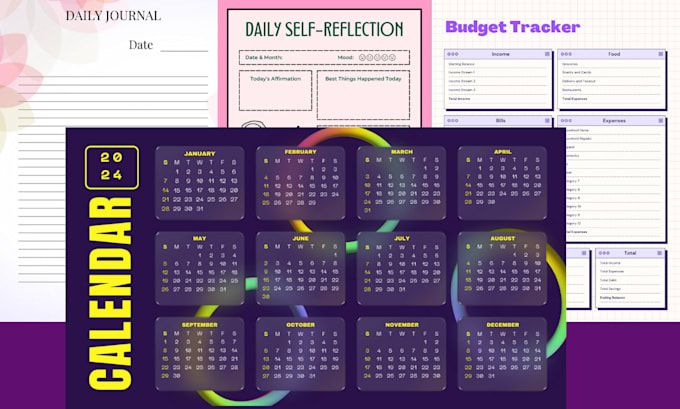 craft digital and printable planners, journal designs, and calendars